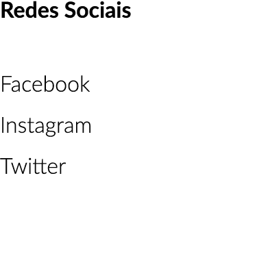 Redes Sociais Facebook Instagram Twitter